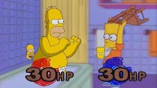 Bart challenges Homer to a 1 ON 1