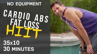 Cardio Abs Fat Loss HIIT Workout (No Equipment)