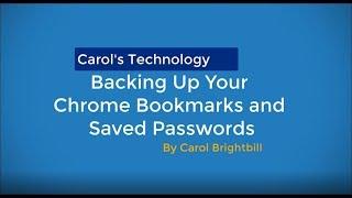 Exporting bookmarks and passwords in Google Chrome