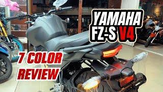 Yamaha FZS V4 - All FZ-S V4 Colors Revealed - 7 colors Which One Reigns Supreme?