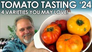 Tomato Tasting '24  - Four Varieties You Might LOVE! || Black Gumbo