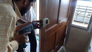 Europa door lock instalation |in  kannada vlogs |shiva vlogs |