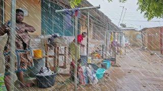 HEAVY RAIN IN AFRICAN COMMUNITY, GHANA NUNGUA