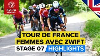 Climbing Masterclass Shakes Up GC! Tour De France Femmes Avec Zwift 2022 Stage 7 Highlights