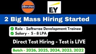 Indian Oil, Ey Mass Hiring | Direct Test Hiring 2024 | 2025 batch hiring off campus | hire me plz