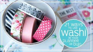 21 Washi Ideas for Your Planner and Bullet Journal 2018