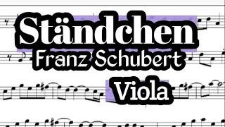 Standchen Viola Sheet Music Backing Track Play Along Partitura