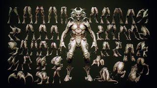 DEMON : Legs - 40 creature arms for 3D artists with blendshapes