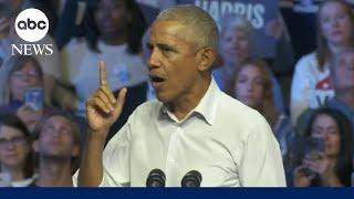 Obama slams speakers at Trump's Madison Square Garden rally