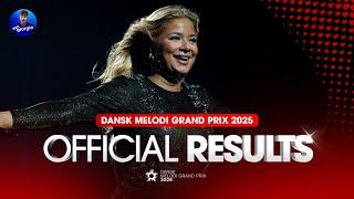  Dansk Melodi Grand Prix 2025: Official Results