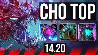 CHO'GATH vs MORDEKAISER (TOP) | 6 solo kills | EUNE Master | 14.20