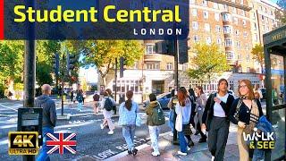 Walking to Student Central London SOAS University of London - British Museum Russel Square London 4K