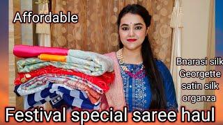 Amazon festival special saree haul || Affordable saree haul || pooja choyal