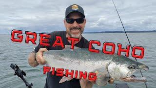 Catching COHO Salmon in Saltwater Shallow Water Using Anchovies & Herring