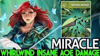 MIRACLE [Windranger] Facets Whirlwind Insane AOE Damage Dota 2