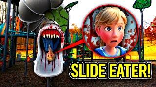 SLIDE EATER EATS RILEY & EMOTIONS FROM INSIDE OUT 2!! (ON CAMERA)