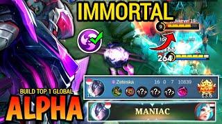 MANIAC!!,,, Alpha Assassin No Death,, Build Top 1 Global Alpha,, MLBB