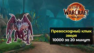 Превосходный клык зверя | 10000 золота за 20 минут | World of Warcraft: The War Within 11.0