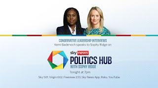 Watch Politics Hub with Sophy Ridge | Interview with Conservative leadership candidate Kemi Badenoch