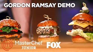 Gordon Demonstrates How To Make Three Different Sliders | Season 7 Ep. 5 | MASTERCHEF JUNIOR