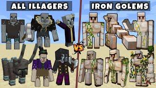 All Illagers vs All Iron Golems - Mutant & Titan Iron Golems vs Mutant Titan Illagers