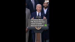 #shorts President Joe Biden shares his secret service name is 'Celtic' | Celtics White House visit