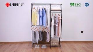 Portable Wardrobe Rack | Compact Extra Large Clothing Racks with Hanging Rods