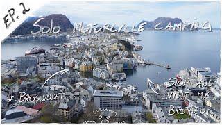 10 Days Solo Motorcycle Camping - Meeting up with my Brother - NORWAY Ep.02