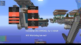 Can I HACK on hypixel bedwars for an hour without ban | CHALLENGE