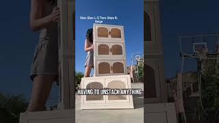 These collapsible, wheeled storage bins are a game changer for small spaces… they stack, roll, and