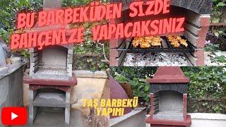 SUPER FİKİR | TAŞ BARBEKU YAPIMI-MONTAJI -  HOW TO MAKE STONE BARBECU - DIY  KENDIN YAP