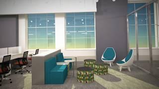 Rendered Downtown Office Environment By 360 Building Scans