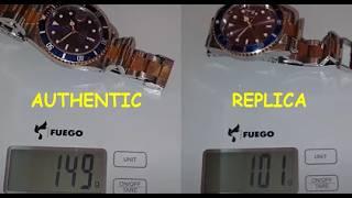 Real vs fake Rolex Oyster Submariner  How to spot fake Rolex oyster watch