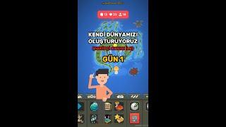 KENDİ DÜNYAMIZI KURUYORUZ - GÜN 1 #sandbox #ev #oyun #worldbox #dünya #inşaat #simulator