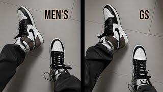 WHICH ONE SHOULD YOU BUY? || JORDAN 1 DARK MOCHA MEN'S VS GRADESCHOOL COMPARISON + ON FOOT