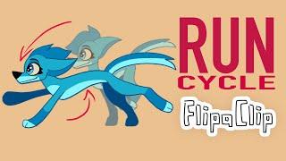 Dog run cycle tutorial on Flipaclip ! Step by step.