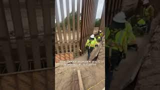 The Texas border wall is being built with the same materials as President Trump's wall.