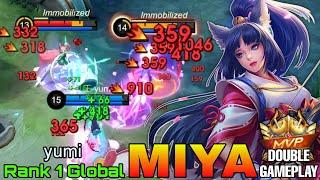 Powerful Marksman Miya Double MVP Gameplay - Top 1 Global Miya by yumi - Mobile Legends