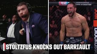 Dustin Stoltzfus knocks out Marc-Andre Barriault after epic exchange at #UFCEdmonton | ESPN MMA