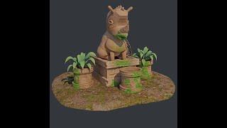 Autodesk Maya Rhino water fountain  Tutorial Stylized part1