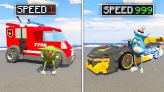 Upgrading SLOWEST to FASTEST LEGO CAR From MY COLLECTION with OGGY & JACK in GTA 5