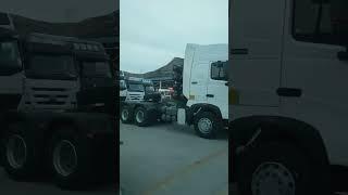 Sinotruk HOWO truck parking lot, ready for delivering to our customers.