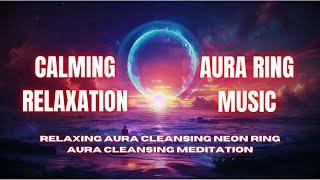 Relaxing waterfalls; calming piano music for relaxation | Aura ring meditation for focus #healing