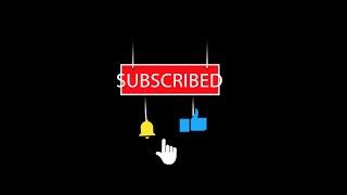 YouTube Subscribe Button Animation  Black Screen Free