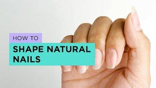 How to Shape Square, Squoval, Oval, Round and Almond Nails (natural)