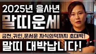 2025년 초대박 말띠운세 을사년 2025년 금전,귀인,문서운 다 들어 돈걱정 없이 살게된다! 자식복터져 말년에 대박나는 66년생 78년생 90년생 02년생 말띠 운세