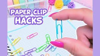 Paper clip hacks  School hacks / School tricks / Paper clip tricks / School life hack ideas