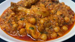 Chicken Chana Recipe • Chicken Chickpea Curry Recipe • Murgh Cholay Recipe • Chicken with Chickpeas