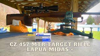 CZ 457 MTR .22LR- Bolt Action Target Rifle Testing Lapua Midas+@50yrds