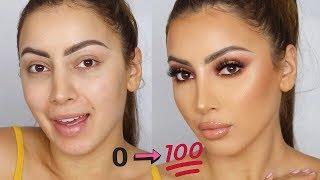 0-100 FULL BEAT MAKEUP TUTORIAL!